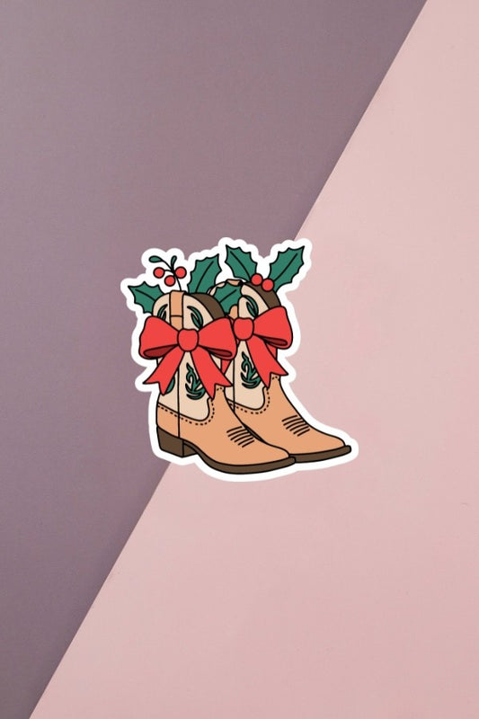 Mistletoe Boots Sticker