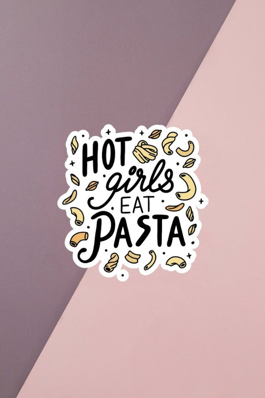 Hot Girls Eat Pasta Sticker