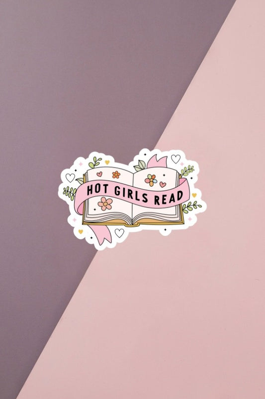 Hot Girls Read Sticker