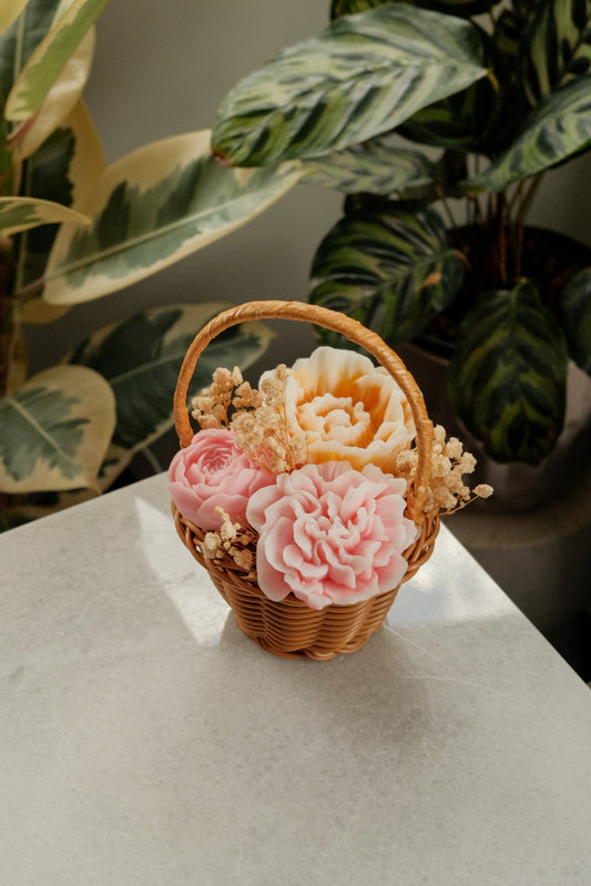 Esther - Floral Basket Candle