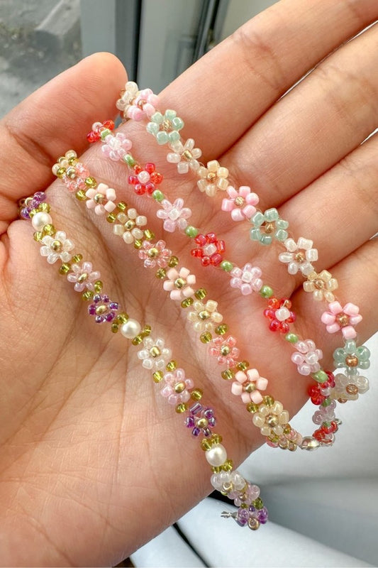 Floral Beaded Bracelet - faith&joy