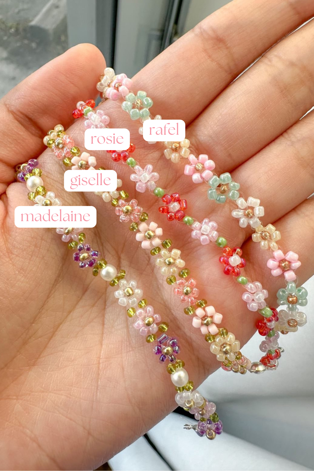 Floral Beaded Bracelet