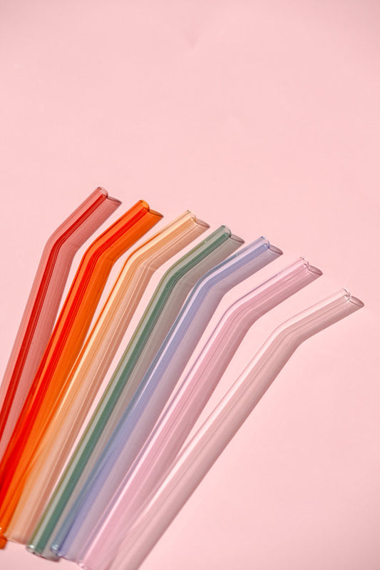 Coloured Glass Straw