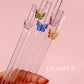 Butterfly Glass Straw