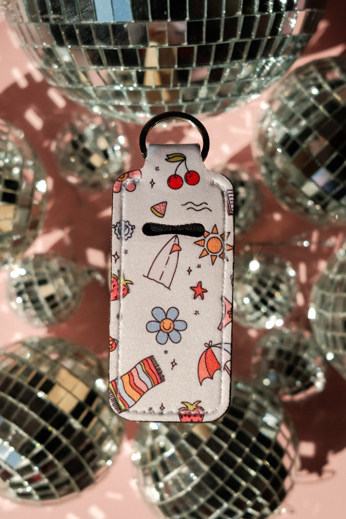 Summer Fun - Lip Balm Holder Keychain